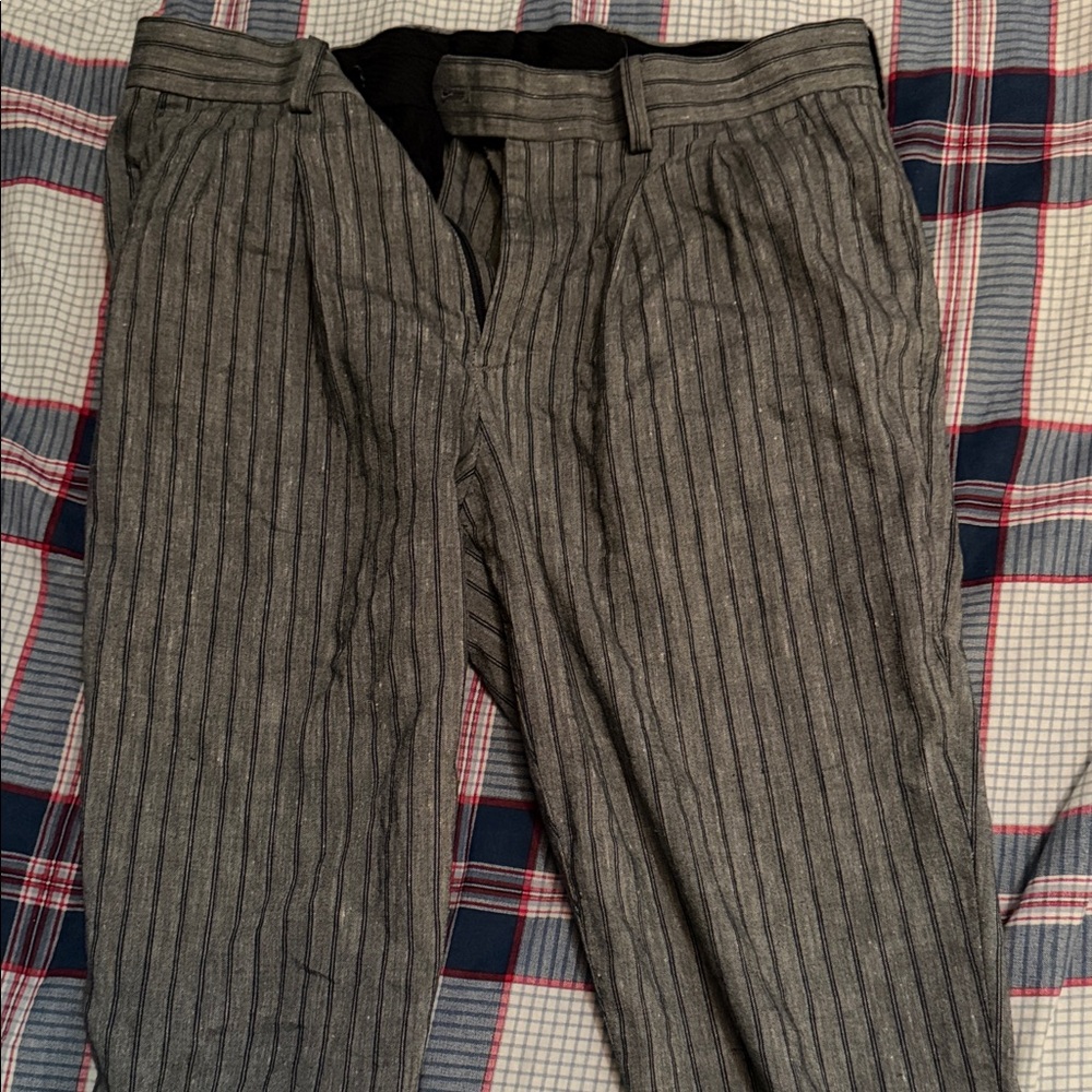 Express Gray Pinstripe Dress Pants